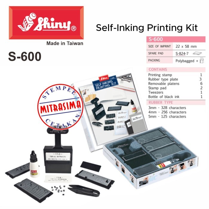 

Stempel Shiny S-600 bongkar pasang D-I-Y set S600 Tipe S 600