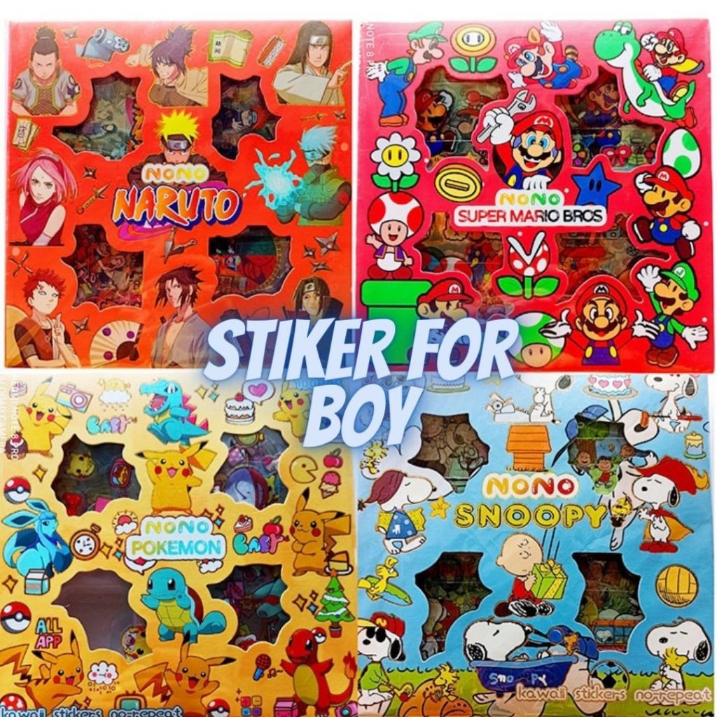 

COD / Instan PKU / Stiker NONO Karakter SPONGEBOB / POKEMON / SNOOPY / SINCHAN / DORAEMON / NARUTO / MARIO /ONEPIECE / WINNIE THE POOH / MICKEY MOUSE ISI 100 LEMBAR BOX BESAR