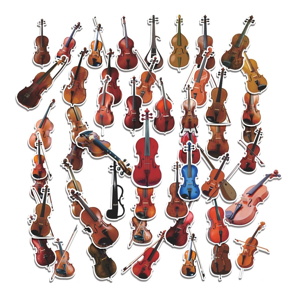 

COD 50 Pcs Stiker Violin / Biola Lucu Anti Air Untuk Dekorasi Notebook Sepeda Skateboard Handphone