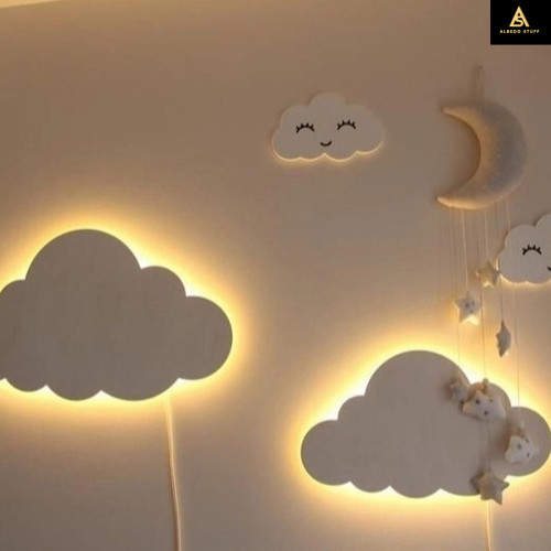 Lampu tidur awan hiasan dinding aesthetic barang lucu lampu led motif awan lampu awan kamar tidur