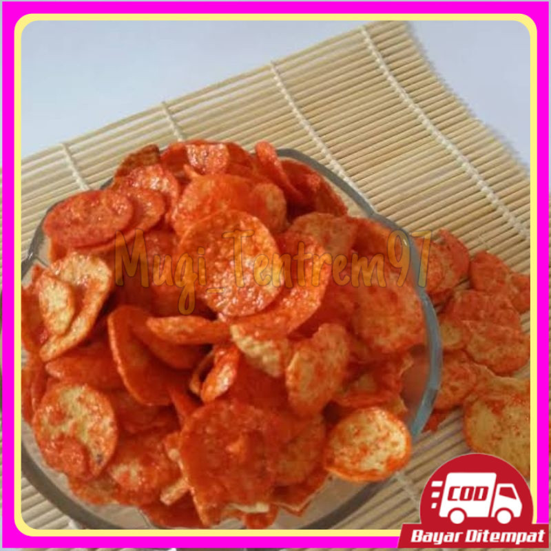 

1 Kg Opak Medan Pedas Manis Keripik Opak Singkong Mini Snack Camilan Cemilan Viral