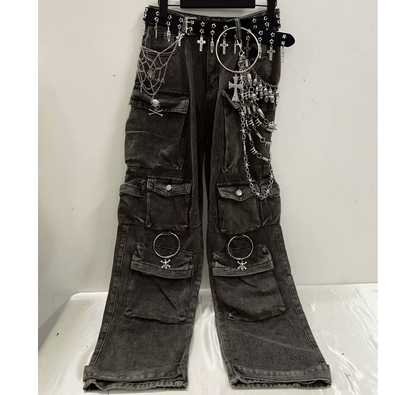 gothic clothes y2k clothes y2k Jeans harajuku Jeans Hiphop Jeans Couple Jeans1of1 Jeans vintage Jean