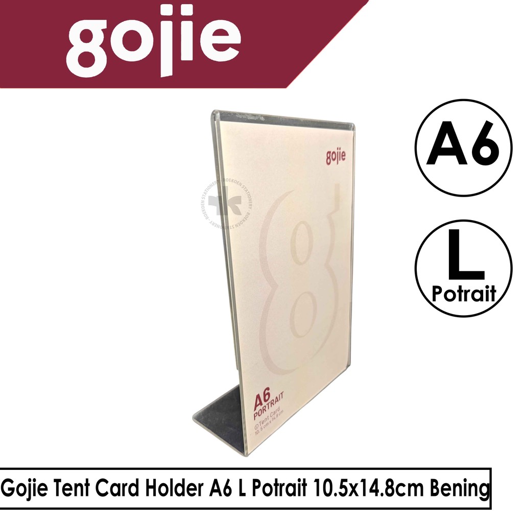 

Gojie Tent Card Holder A6 L Potrait 10.5x14.8cm Bening