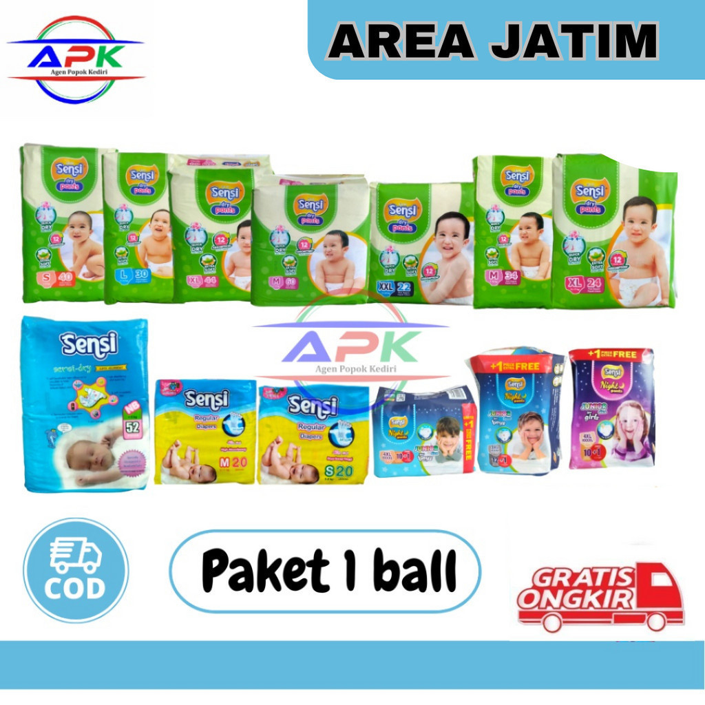 SENSI PANTS [ S40 M34 L30 XL24 XXL22 ] DIAPERS [ S20 M20 L20 ] NEWBORN [ NB52 ] NIGHT BOY GIRL POPOK