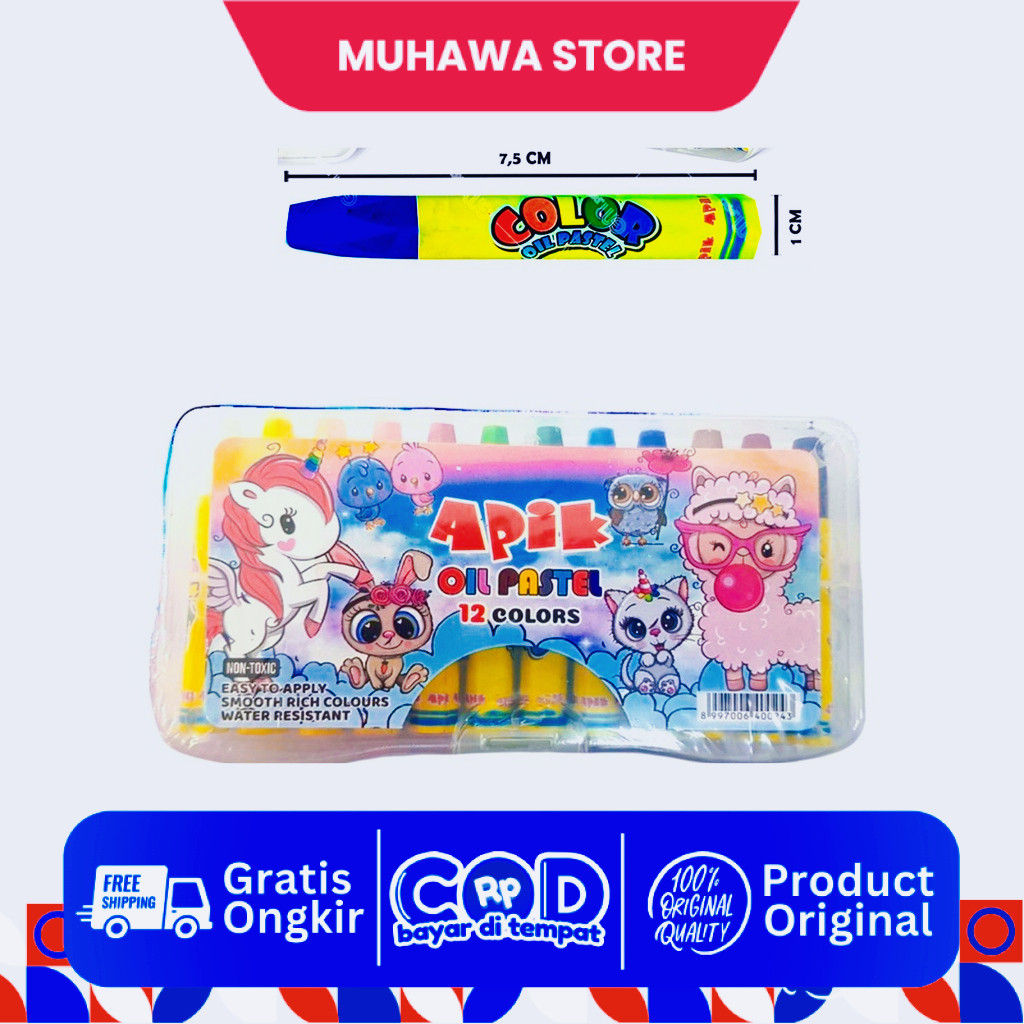 

CRAYON APIK 12 WARNA Apik Crayon Minyak 12 Warna (K)