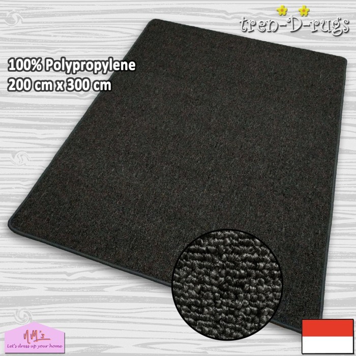 "E.SYO" - TERBARU Karpet bulu permadani jumbo alas lantai ruang tamu polos minimalis NMs - Abu Tua.