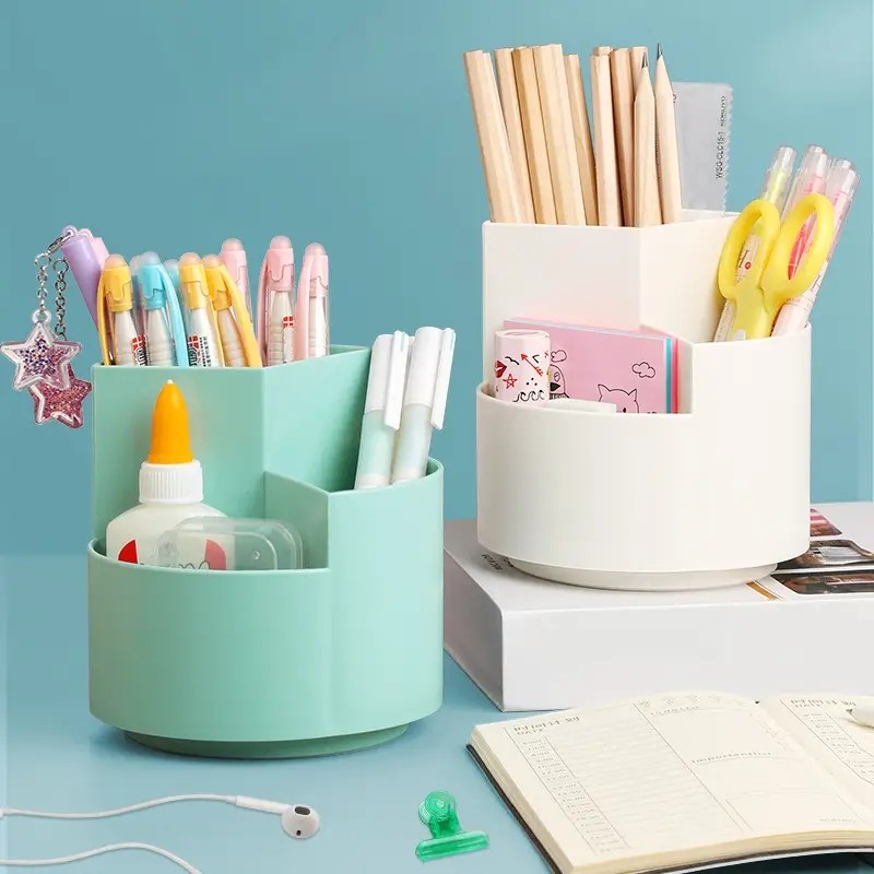

1PC Organize Your Desk With This 360°Rotating Pencil Case -Perfect For Office Home School & Students