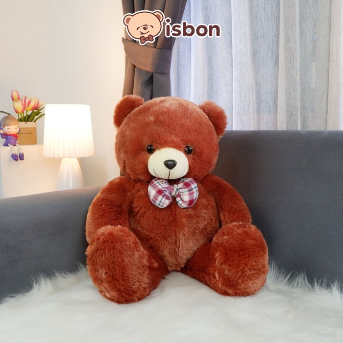 

ISTANA BONEKA Beruang Chipper Bear 61cm Karakter Hewan Lucu Bulu Halus Cocok Untuk Hadiah Spesial valentine pacar tersayang teddy premium warna ungu abu biru coklat - darkbrown