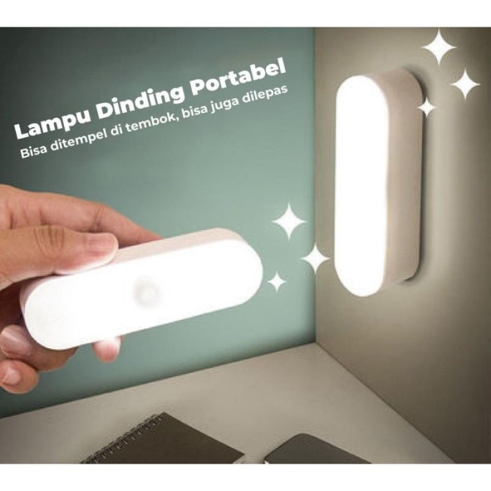 Lampu LED HT-3 Tempel dinding magnetik lampu meja belajar multifungsi