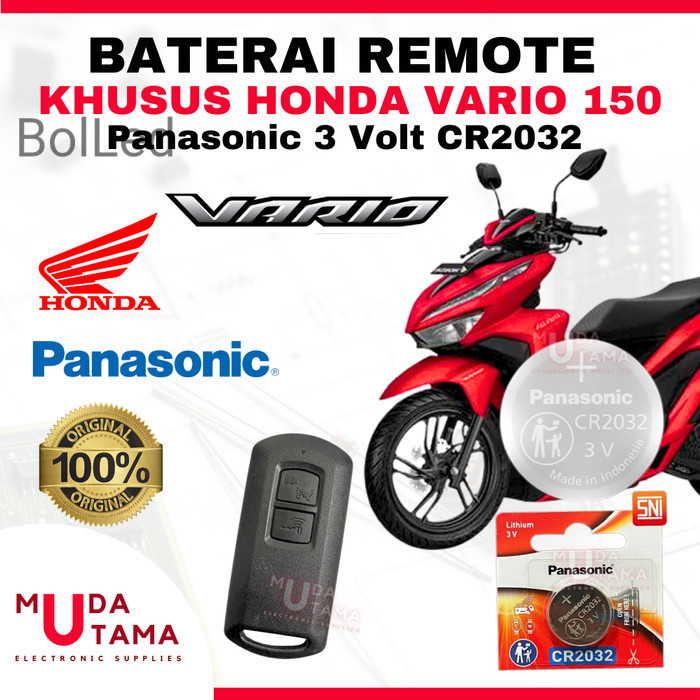 Baterai Remote HONDA VARIO 150 160 - ORIGINAL PANASONIC CR2032 | Battery Remote HONDA VARIO 150 160 