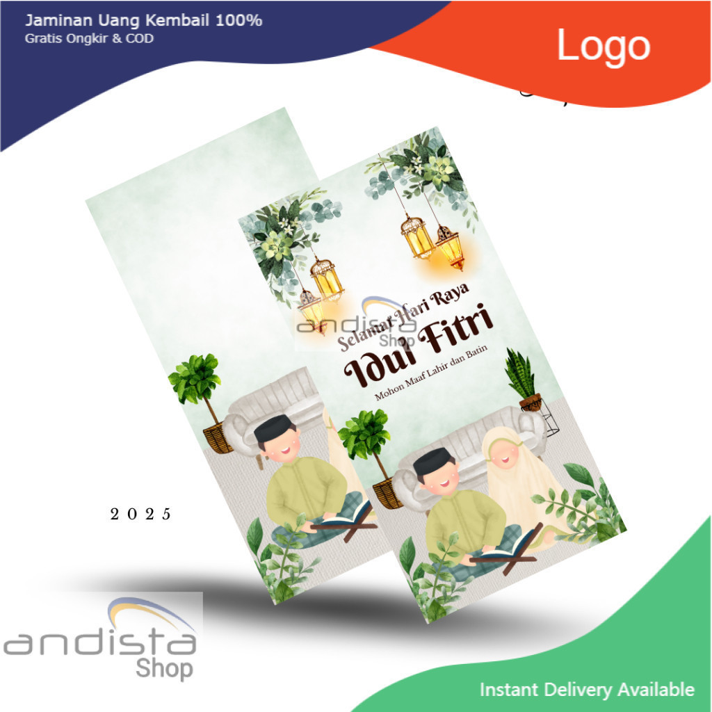 

Amplop Lebaran Panjang Tebal Box Isi 50 pcs Tema Islami 2025