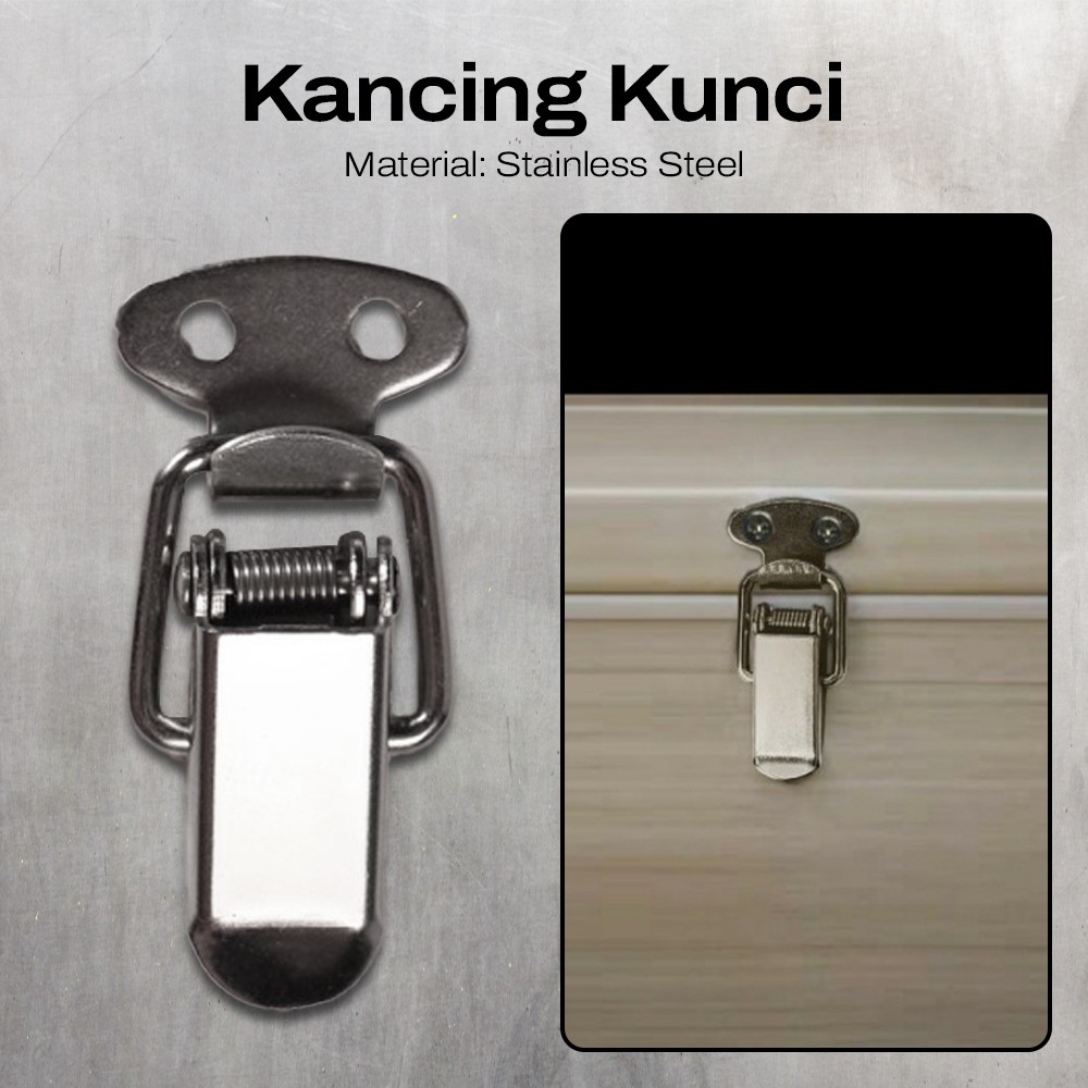 

Kancing Kunci Spring Loaded Toggle Latch Catch Hasp - KAK-J107 - OMOT6SSV Silver