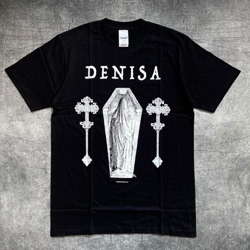 【COD】Tshirt DENISA - LIVE AND DIE Cotton combad 24s tebal lembut