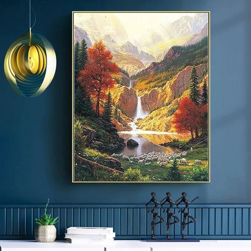 

4484551 Digital oil painting living room decorative painting sofa background wall hanging painting