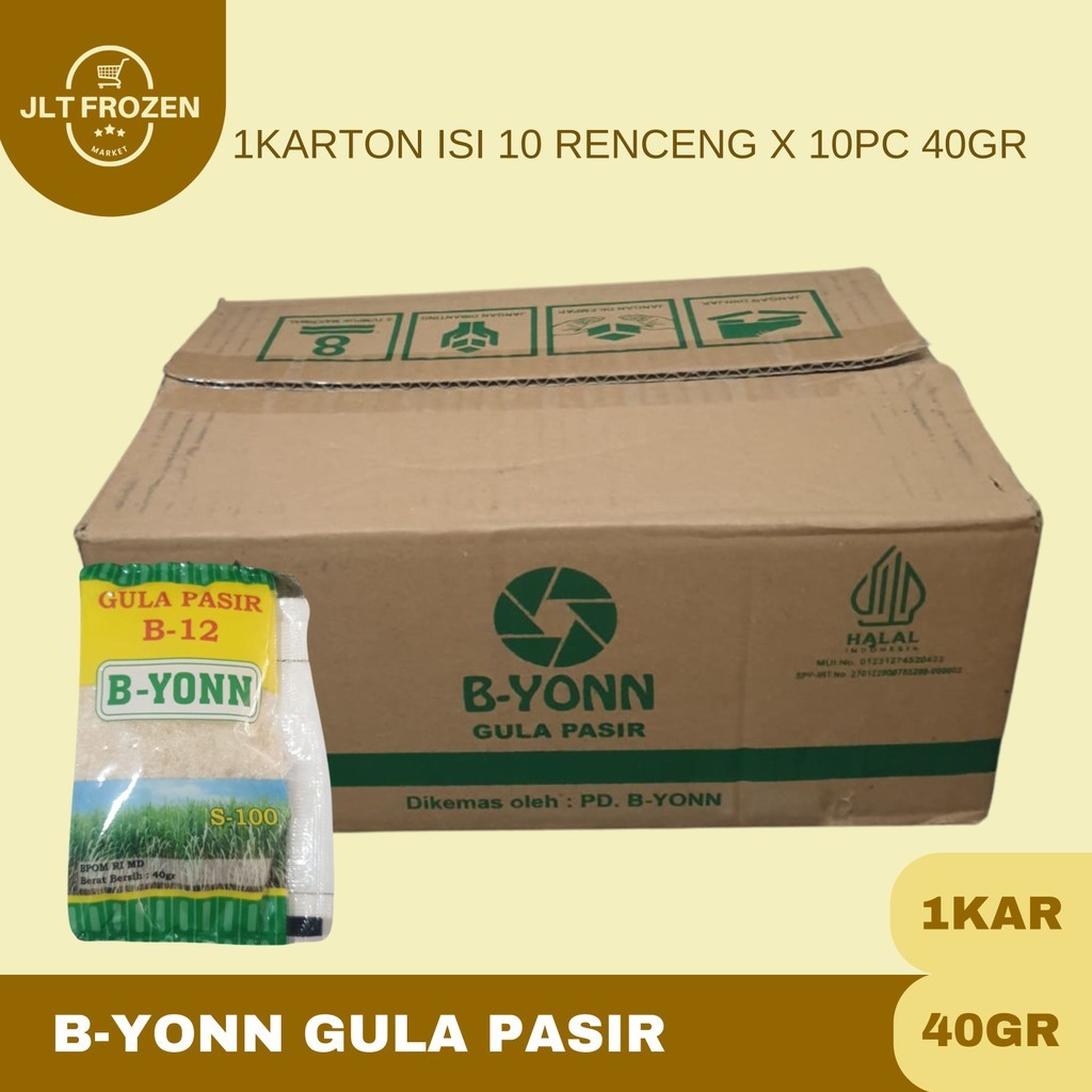 

B-yonn Gula Pasir / Gula Pasir / Putih Gula Premium 1Karton = 10rcg x 10pcc 40gr