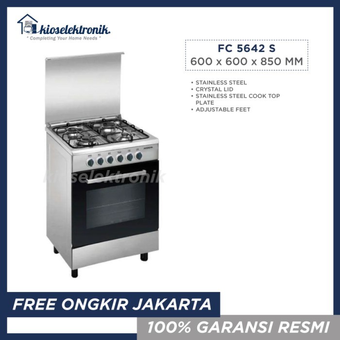 Modena FC 5642 S Free Standing Cooker - Kompor 4 Tungku Oven FC5642S