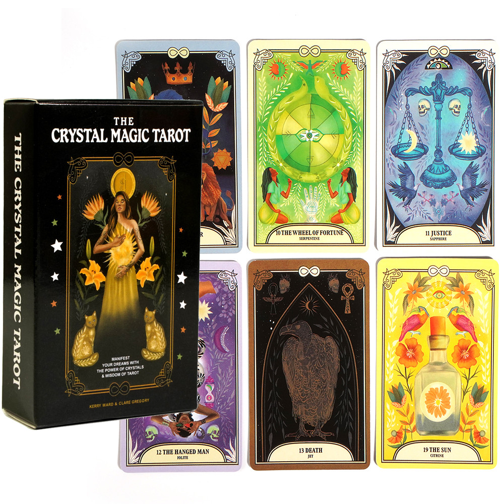 

Newest The Crystal Magic Tarot Understand and Control Your Fate with Tarot 78-card tarot deck PDF guidebook