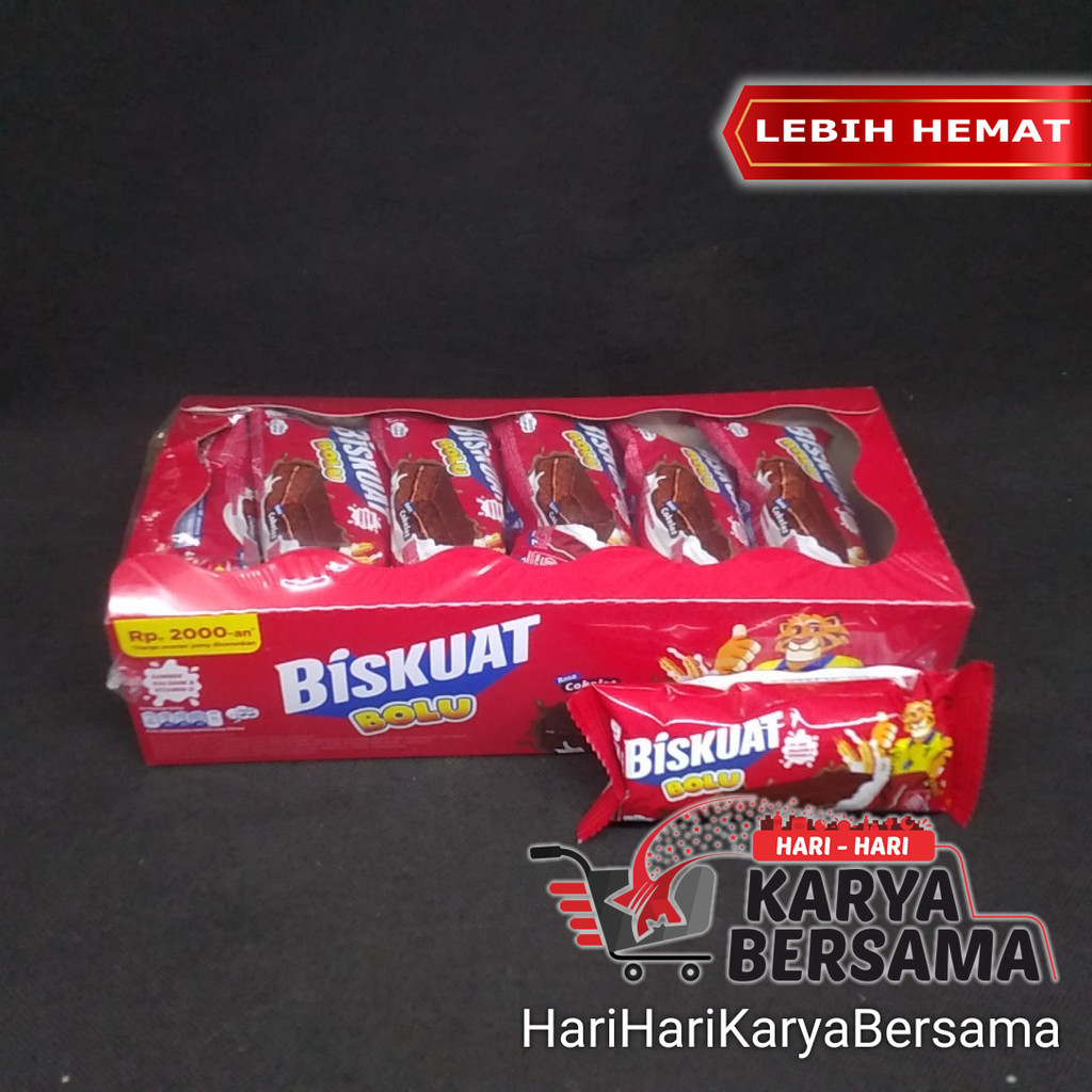 

MAKANAN RINGAN BISKUAT BOLU RASA COKELAT PER-B0X ISI 12'S X 16.6GR