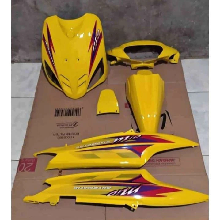 Bodi set mio sporty kuning body mio smile fullset mio lama kuning full set body