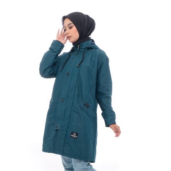 ANAPHA jaket wanita muslimah jaket parka syari syar i waterproof jaket parka wanita panjang /Terbaru