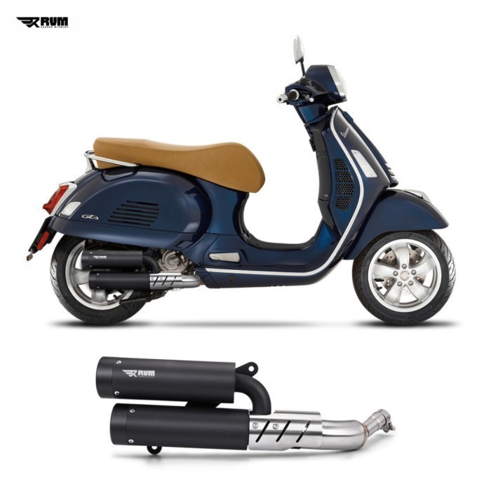 TYPE RVM-002 Double Knalpot RVM Custom untuk Motor Vintage, Retro, Classic, Bobber, dan Custom