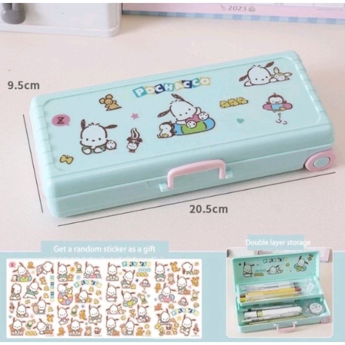 

Kotak Pensil Model Troli Motif Kuromi Melody 2 Tingkat / Tempat Pensil - Pochacho