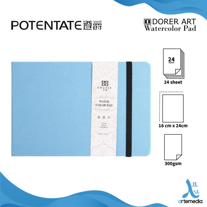 

Potentate 16x24cm Hot Pressed Watercolor Handbook - BLACK