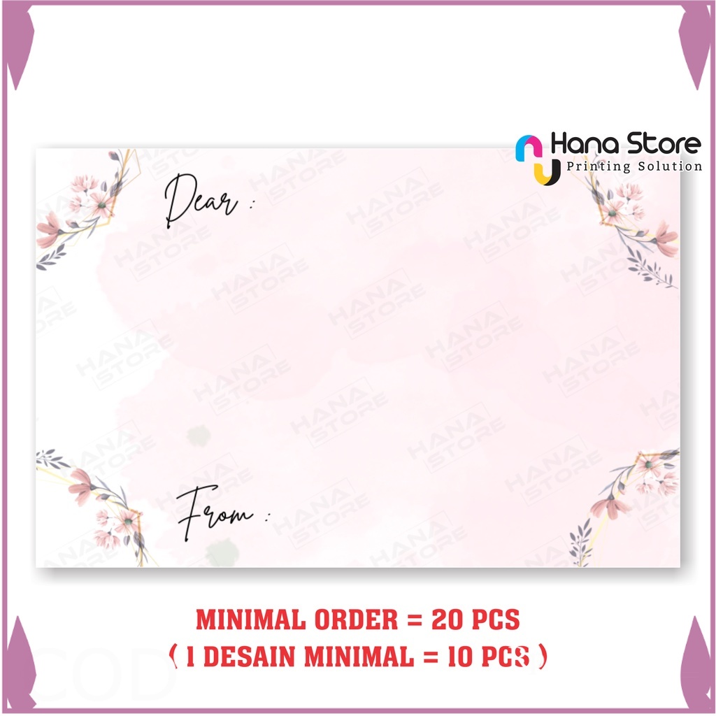 Cetak Greeting Card AESTHETIC Polos Kartu Ucapan Greeting Card Polos  Custom Murah