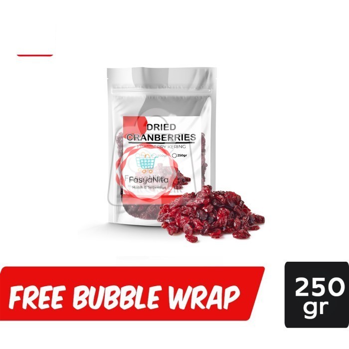 

Dried Cranberry Sweetened / Buah Cranberry Manis Kering (250 gr) - Sweet - FasyAnita Mart Denpasar