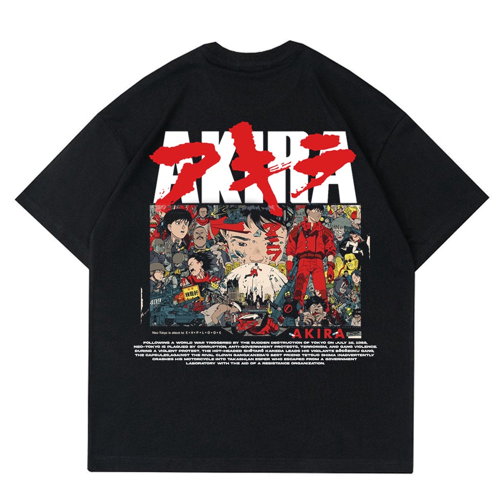 KAOS BAJU ANIME CYBERPUNK AKIRA NEO-TOKYO | T-SHIRT ANIME VINTAGE AKIRA 90s | ANIME 1988 AKIRA
