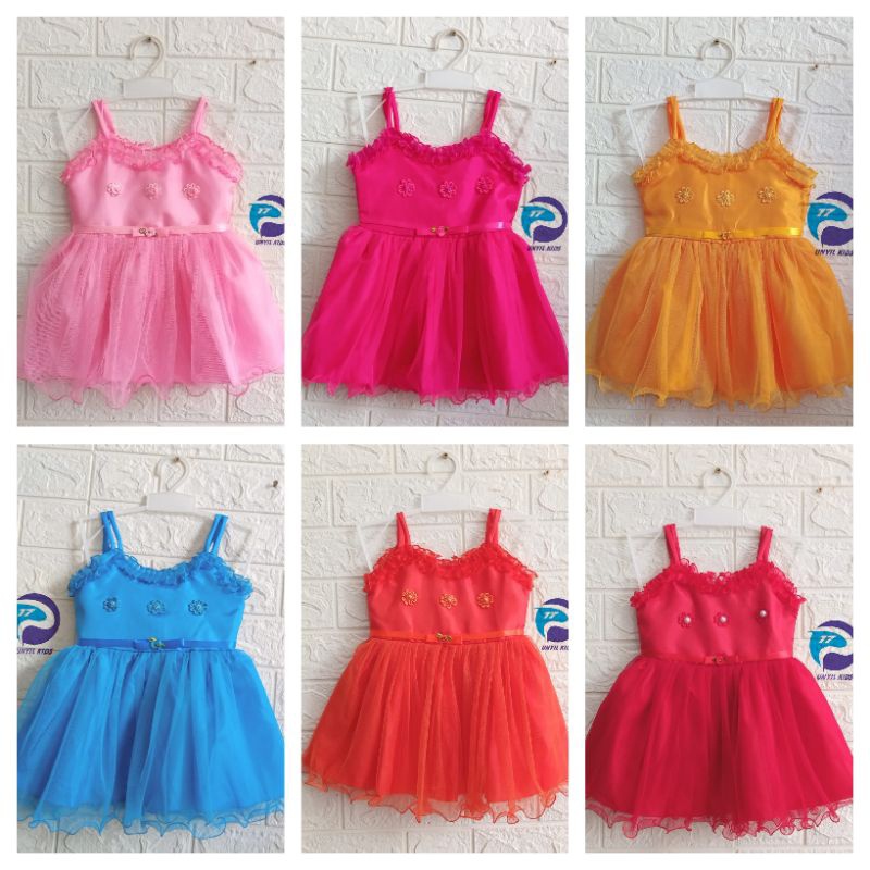 DRESS ANAK/ BAJU PESTA ANAK umur 2-9 bulan / BAJU ANAK / Rok Tutu bayi 0-12 Bulan Kualitas Import