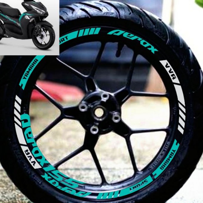 Stiker aerox155 Stiker motor Sticker velg Sticker velk yamah aerox List velk list velg Variasi motor