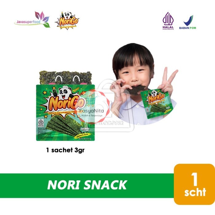 

Norigo Snack Nori Camilan Rumput Laut JSF (1 sachet 3gr) - Ori Mini 3gr - FasyAnita Mart Denpasar