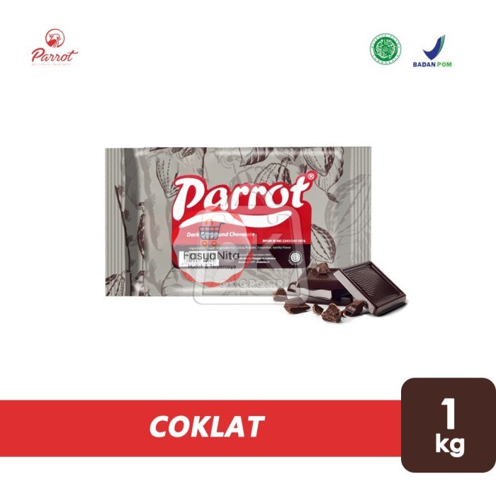 

Coklat Dark Parrot / Chocolate Compound Dark (1 kg) - FasyAnita Mart Denpasar
