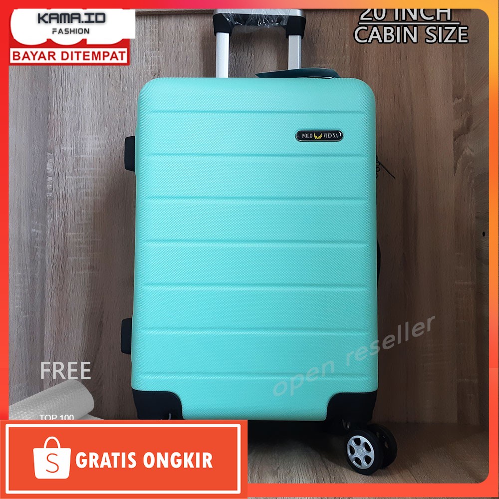 Tas Kekinian / KOPER 20 INCH 001  ABS POLO VIENNA  ,FREE BUBBLE WRAP  KOPER UMROH , KOPER BERKUALITA