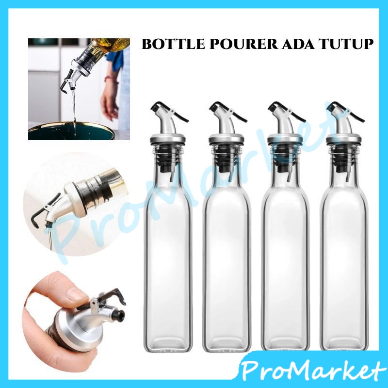 TUTUP BOTOL MULTIFUNGSI WINE KECAP MADU SIRUP MINYAK / BOTTLE POURER ADA TUTUP / Penutup Botol Minya