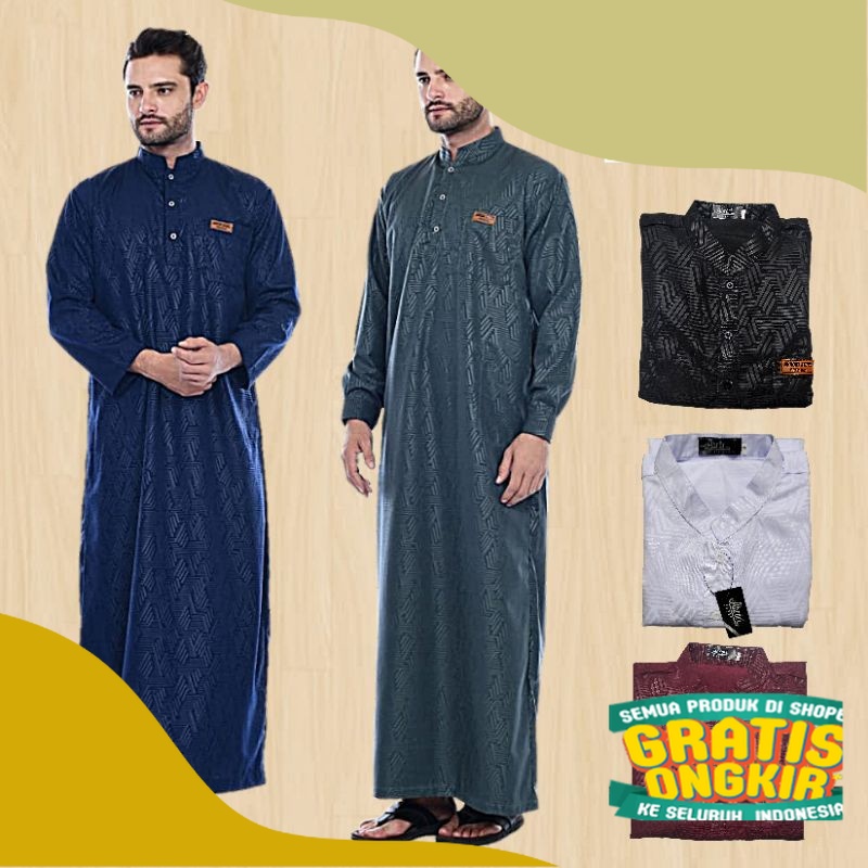 jubah pria EMBOS  jubah laki laki EMBOS jubah muslim EMBOS jubah laki laki KONVEKSI PREMIUM/ Bigsize