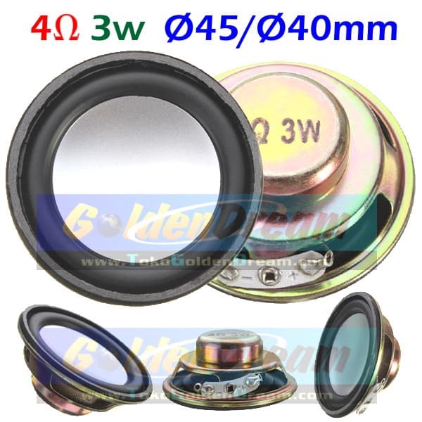 Speaker 4 Ohm 3W Bulat 40mm / 45mm Full Range Audio Speaker Loudspeaker 4R