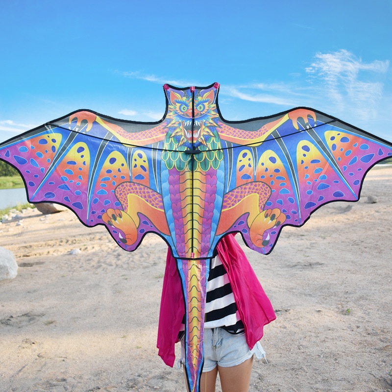 Layang Layang Naga Besar 3D Layangan Elang Naga Jumbo 3D Ekor Pnjng Ukuran 160 X 260 Cm -