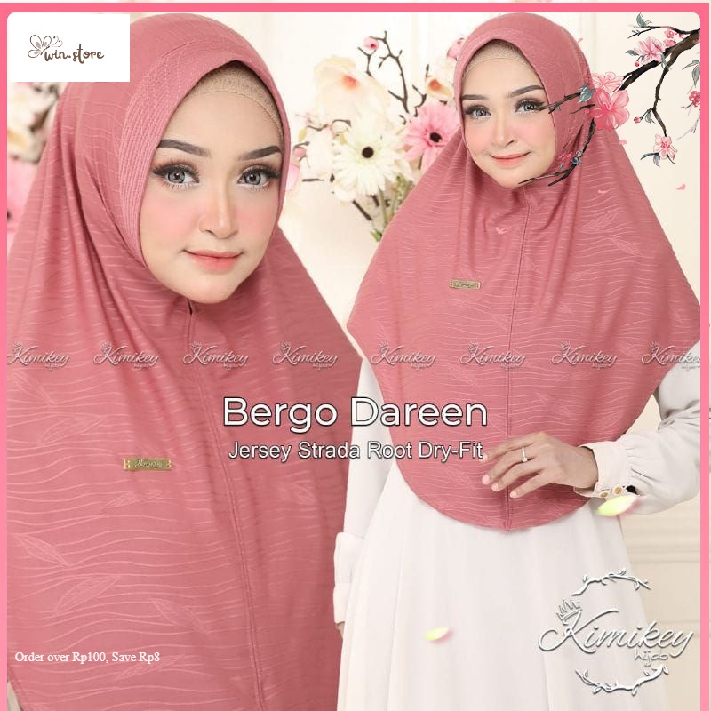 Hijab Terbaru / Jilbab Khimar Instan Bergo Dareen Ori Kimikey
