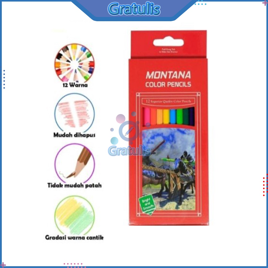 

PENSIL WARNA MONTANA [TH-700] / ALAT TULIS GAMBAR PENCIL COLOUR [12 PCS] / PENSIL WARNA LENGKAPAN / PENSIL MEWARNAI ANAK / PERLENGKAPAN SEKOLAH