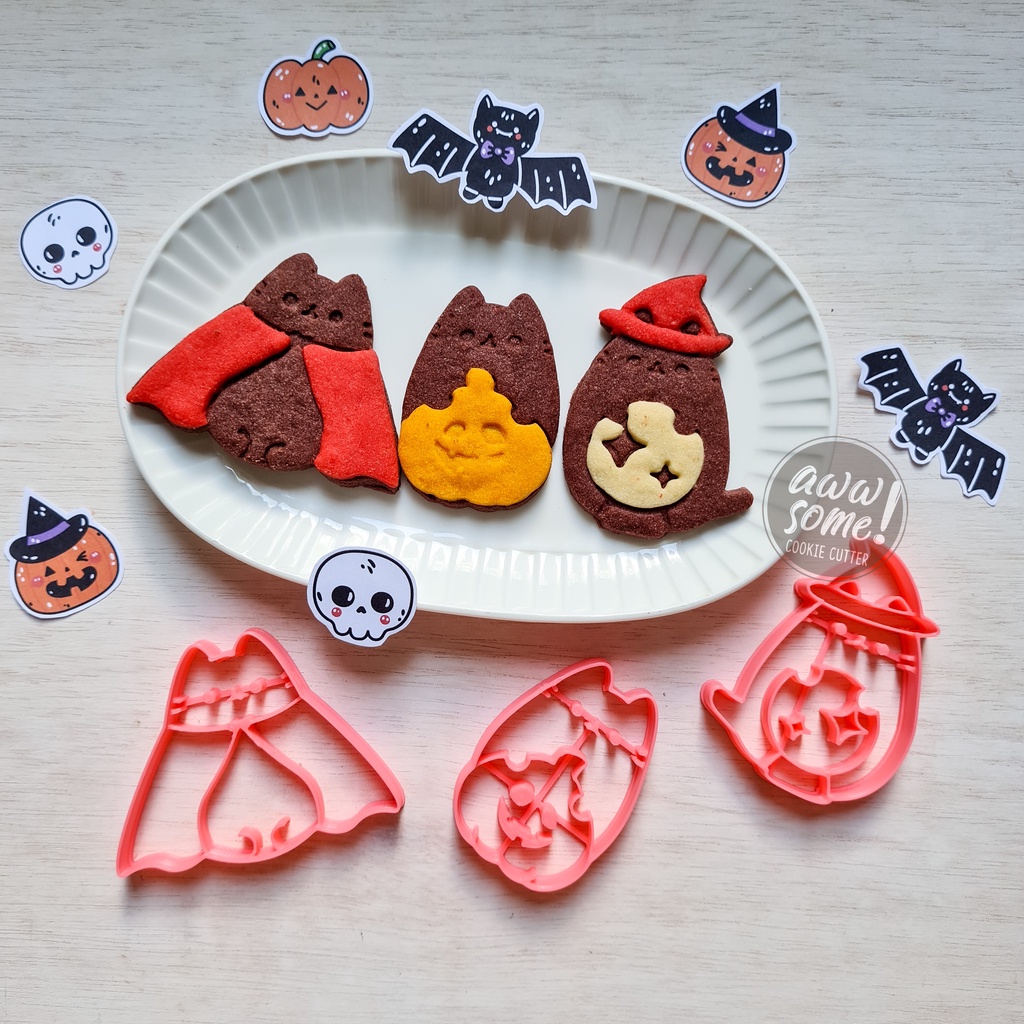Halloween Pusheen Cookie Cutter | Cetakan Kue Kering Pusheen