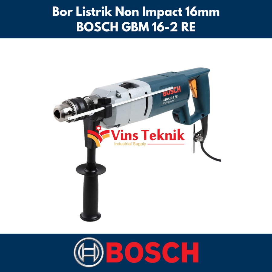 Mesin Bor Listrik Non Impact 16mm 1050Watt Bosch GBM 16-2 RE