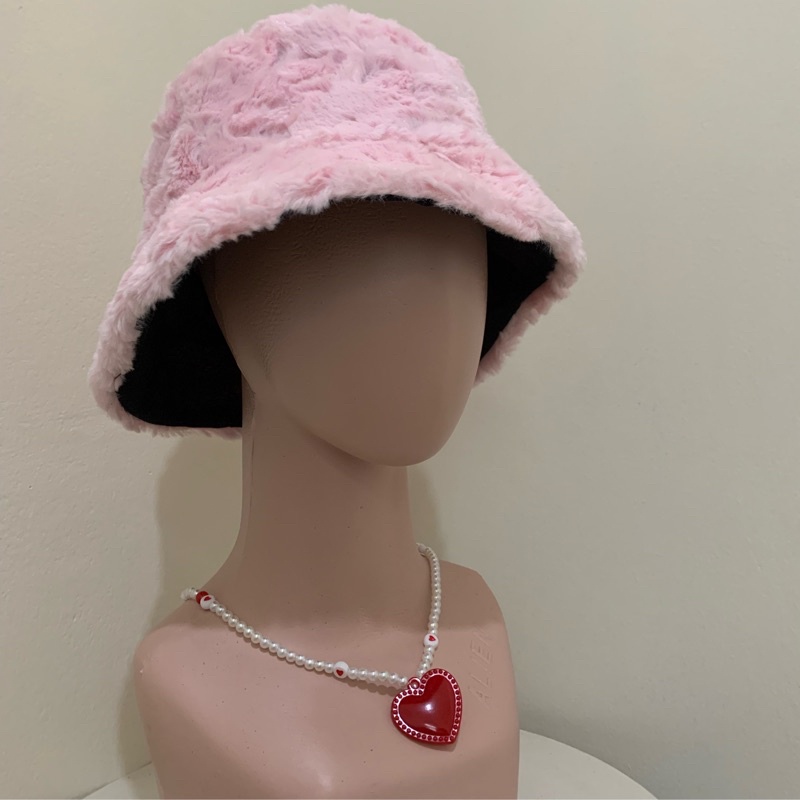 COD FLUFFY BUCKET HAT - topi bulu aesthetic