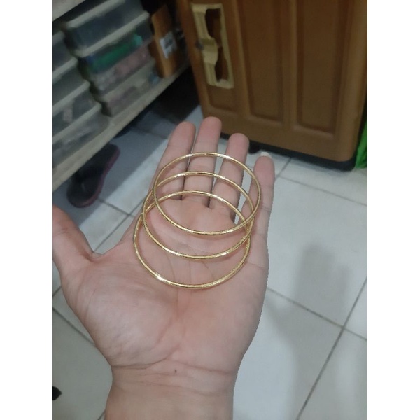 gelang keroncong tipis si 3 biji barang tempahan mirip 100% seperti emas asli