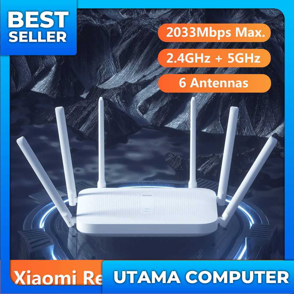 Router WiFi Redmi 2.4G/5G Antena Internet Redmi Gigabit AC2100 2033Mbps with 6 High Gain Antena - RM