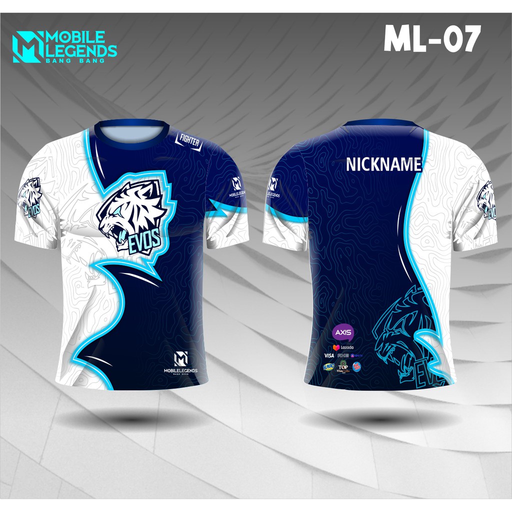 Jersey e sport mobile legends evos baju kaos gamer Best Seller