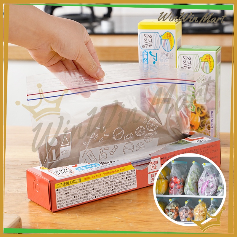 Ziplock Bag Kantong Pembungkus Makanan/Plastik Ziplock SayuranReusable /Kantong Kulkas Penyimpan Mak