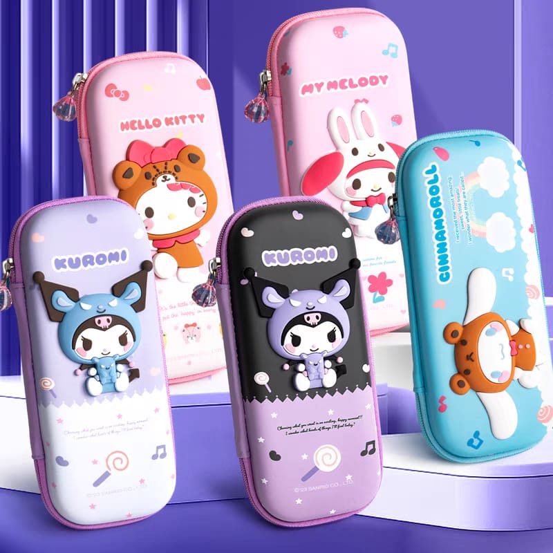 

Kotak pensil / pencil organizer anak perempuan motif sanrio kuromi / hello kitty / melody / cinnamoroll ( OTH787 )