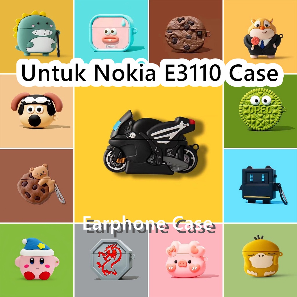 【variety】Untuk Nokia E3110 Case Kartun stereoskopik hingga bebek Soft Silicone Earphone Case Cover NO.2